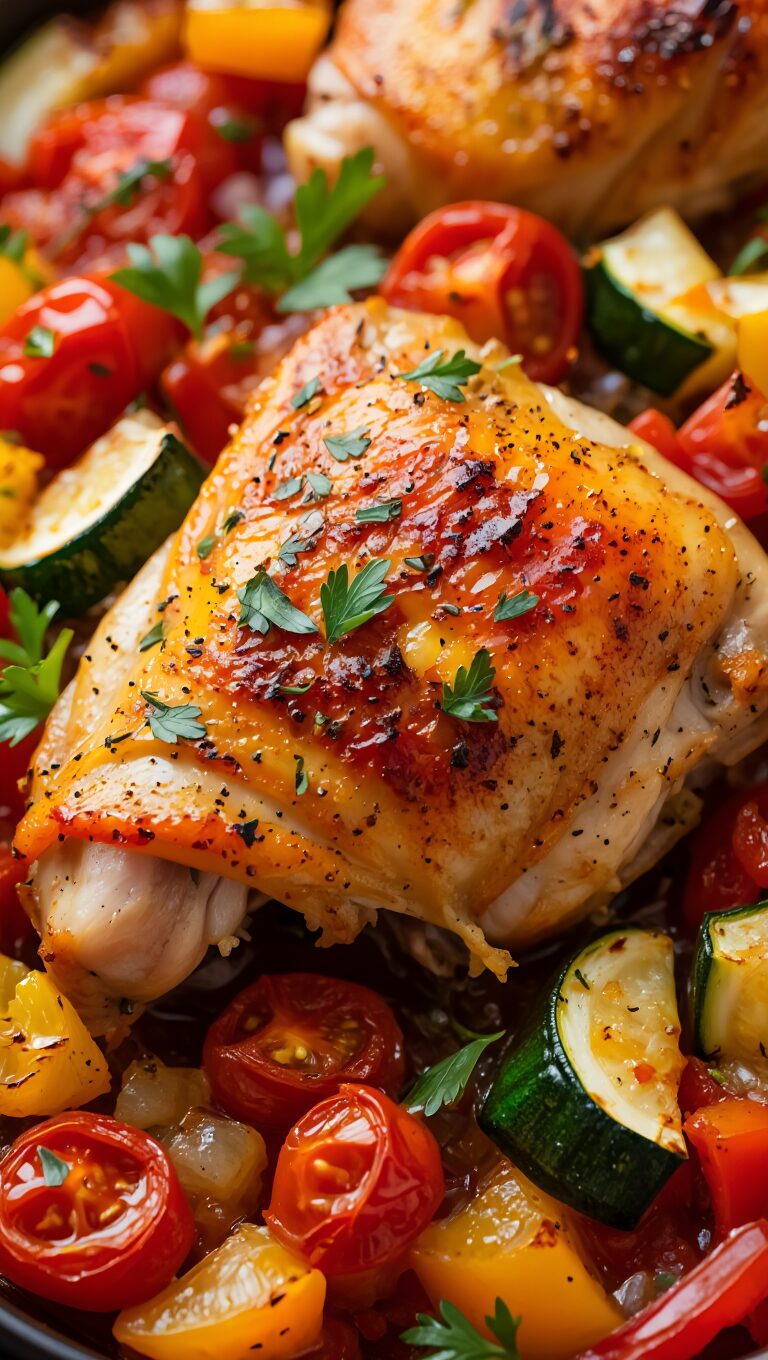 Sheet Pan Chicken Thighs with Vegetables
