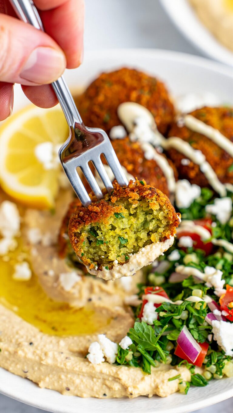 Falafel Bowls with Hummus and Tabbouleh