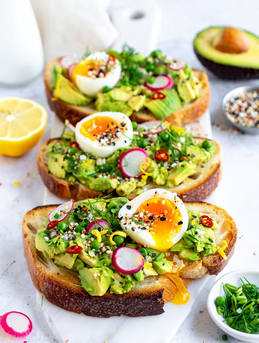 Smashed Avocado Toast with Everything Toppings