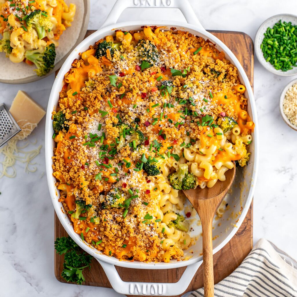 Baked Mac and Cheese with Broccoli