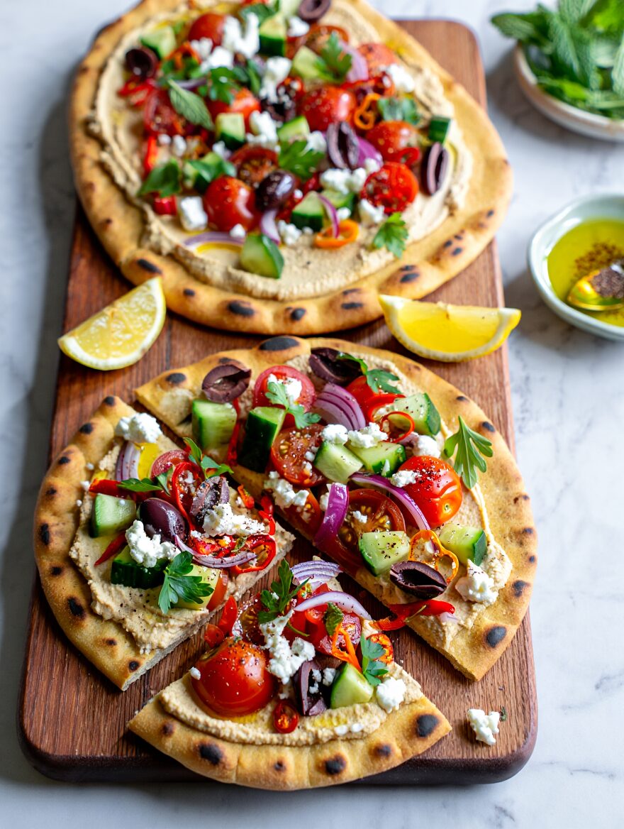 Mediterranean Veggie Flatbread