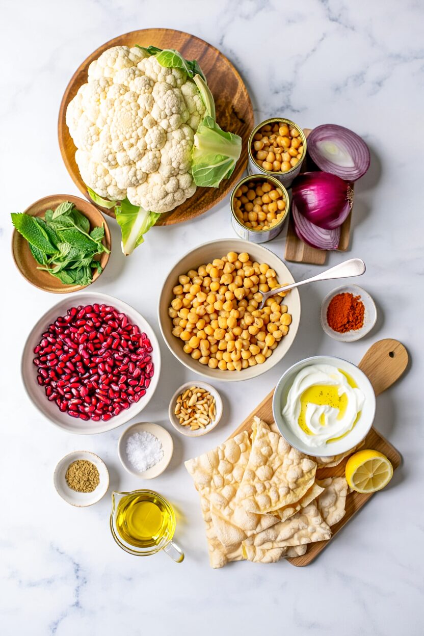 Spiced Roasted Cauliflower and Chickpeas