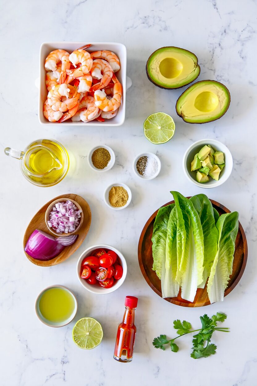 Shrimp and Avocado Lettuce Cups
