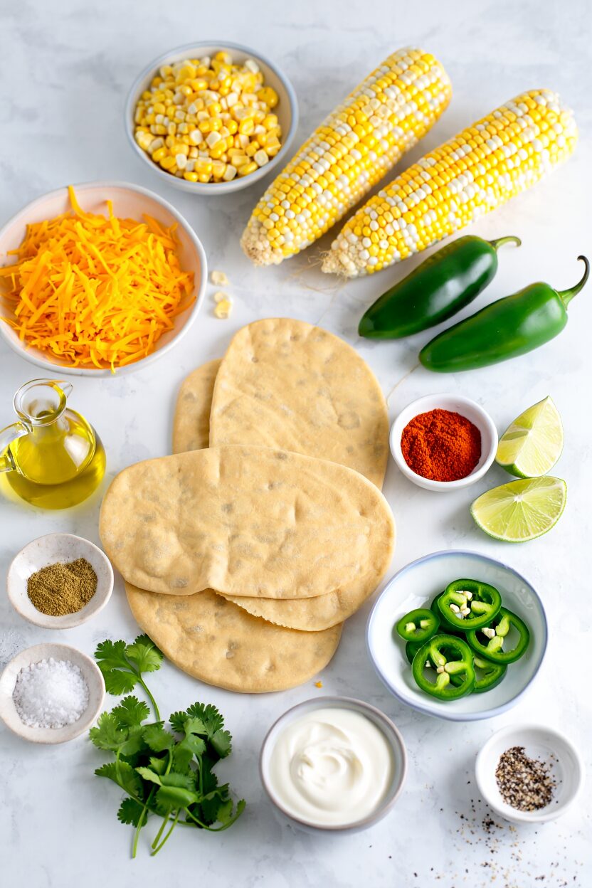 Corn, Jalapeño, and Cheddar Flatbread