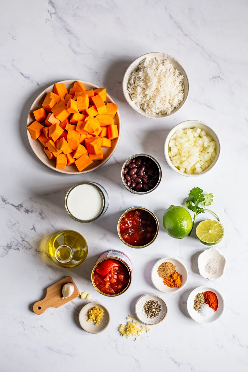 Spiced Sweet Potato and Black Bean Stew