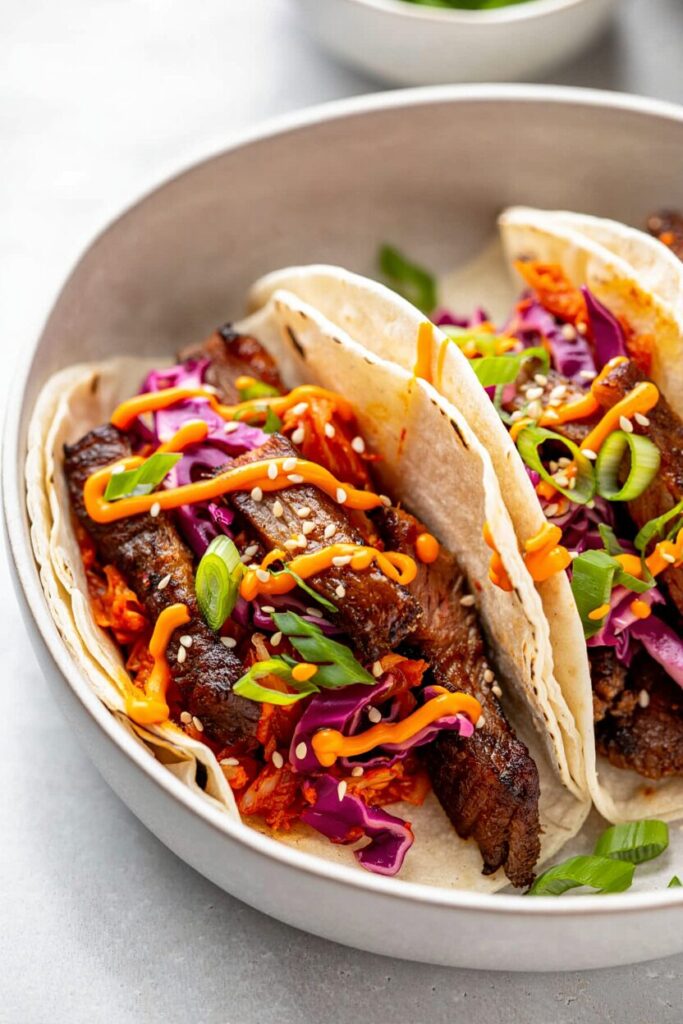 Korean BBQ Beef Tacos