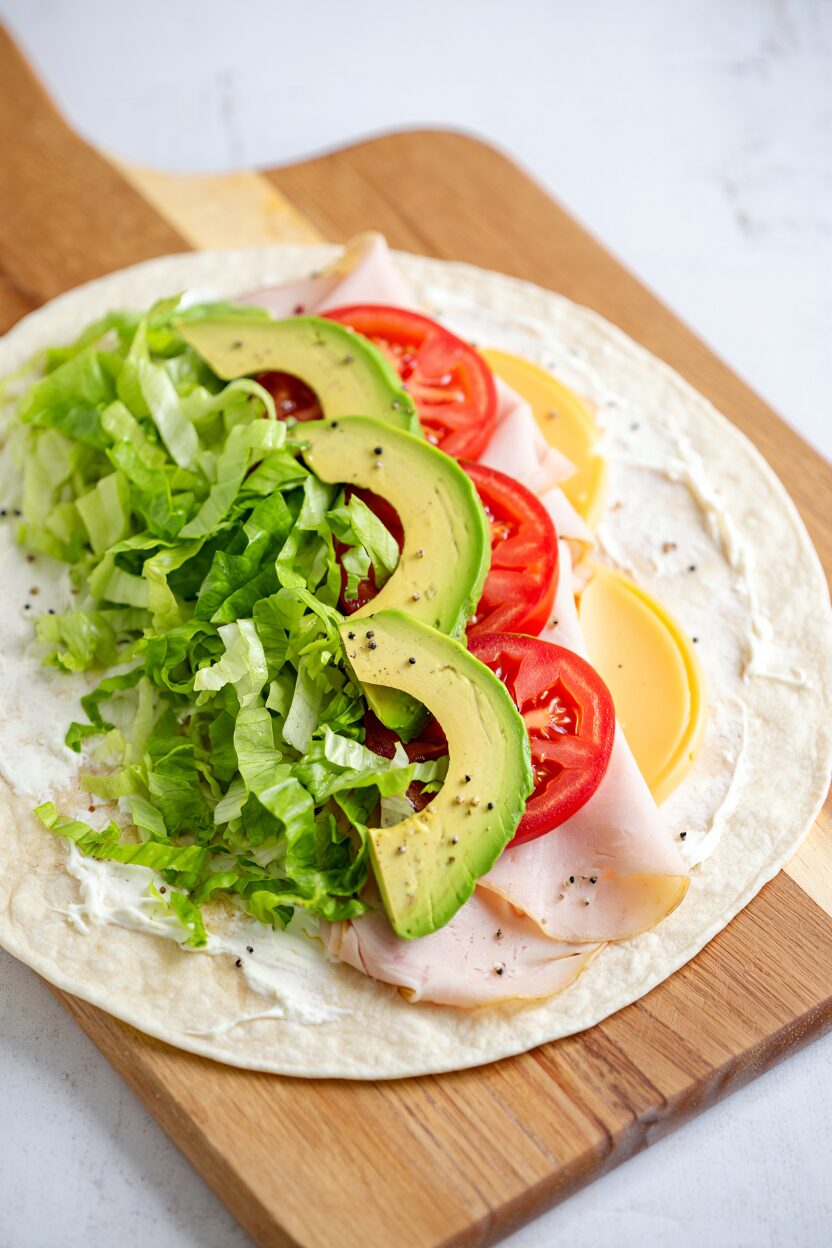 Deli Turkey and Avocado Club Wraps