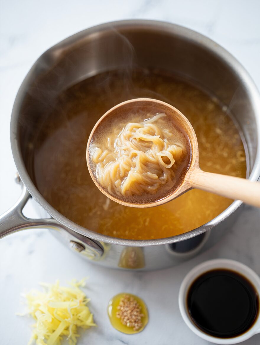 Japanese Miso Soup with Tofu and Vegetables