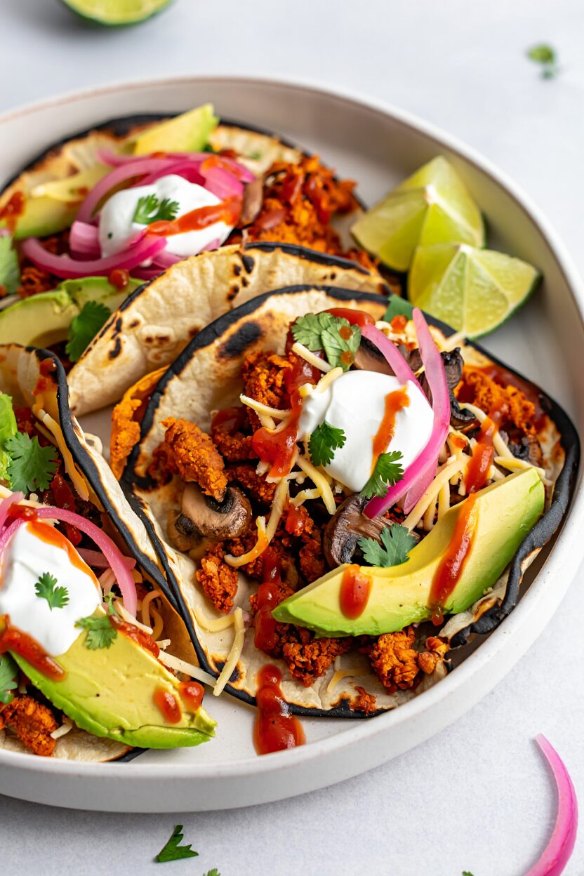 Mushroom and Chorizo Tacos