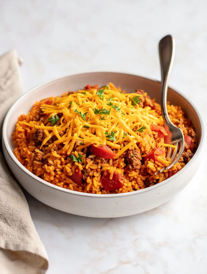 One-Pot Beef and Rice Skillet