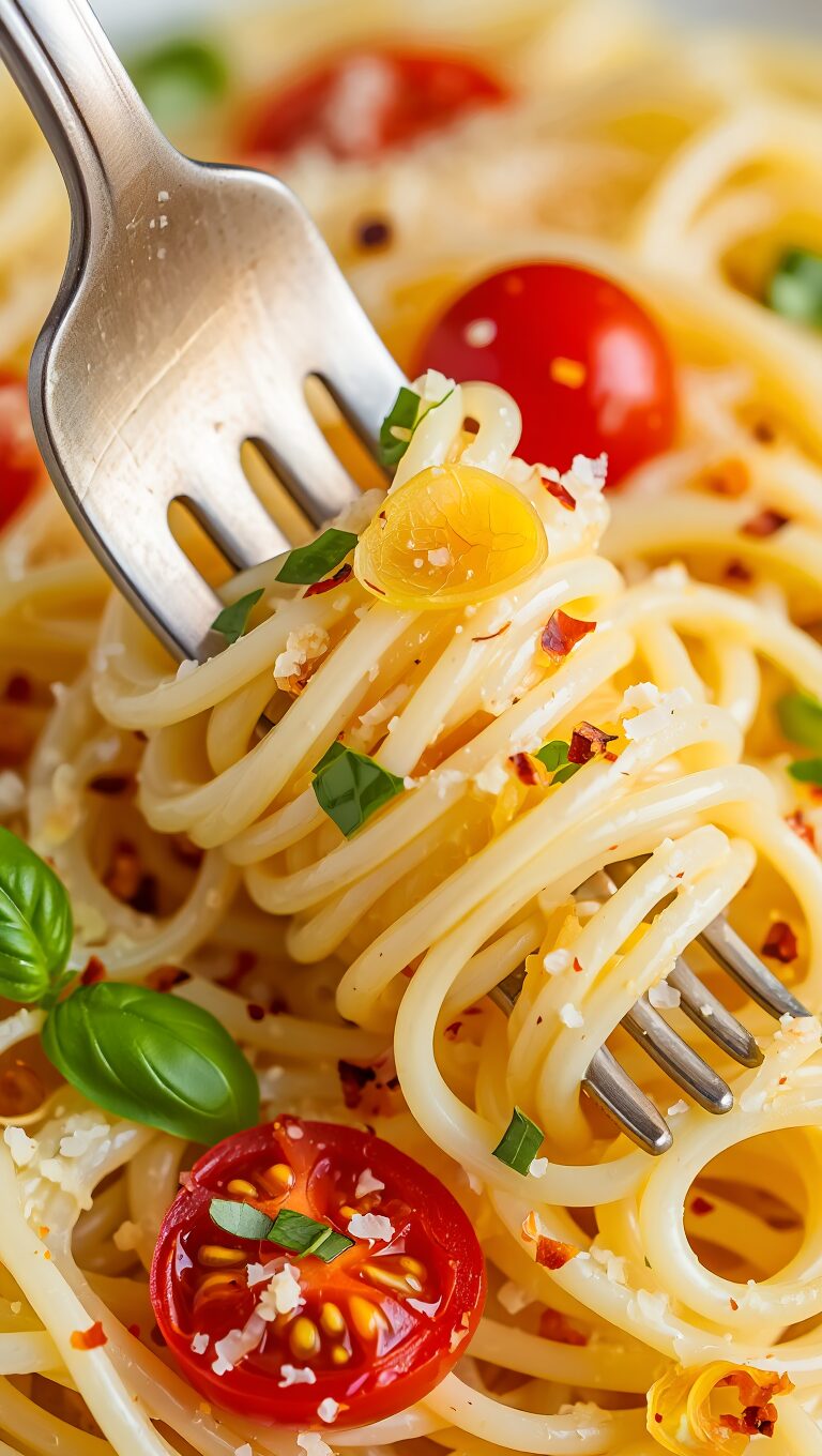 Garlic Butter Pasta with Cherry Tomatoes