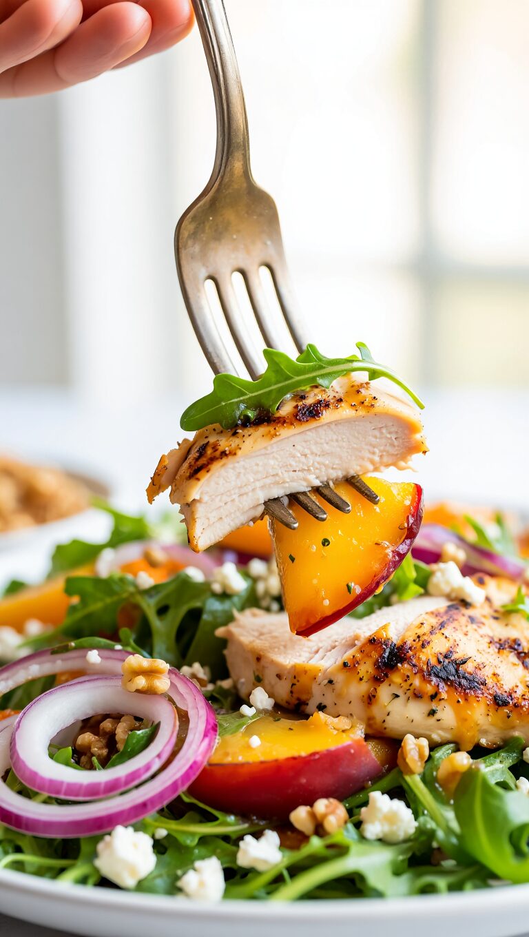 Grilled Chicken and Peach Salad