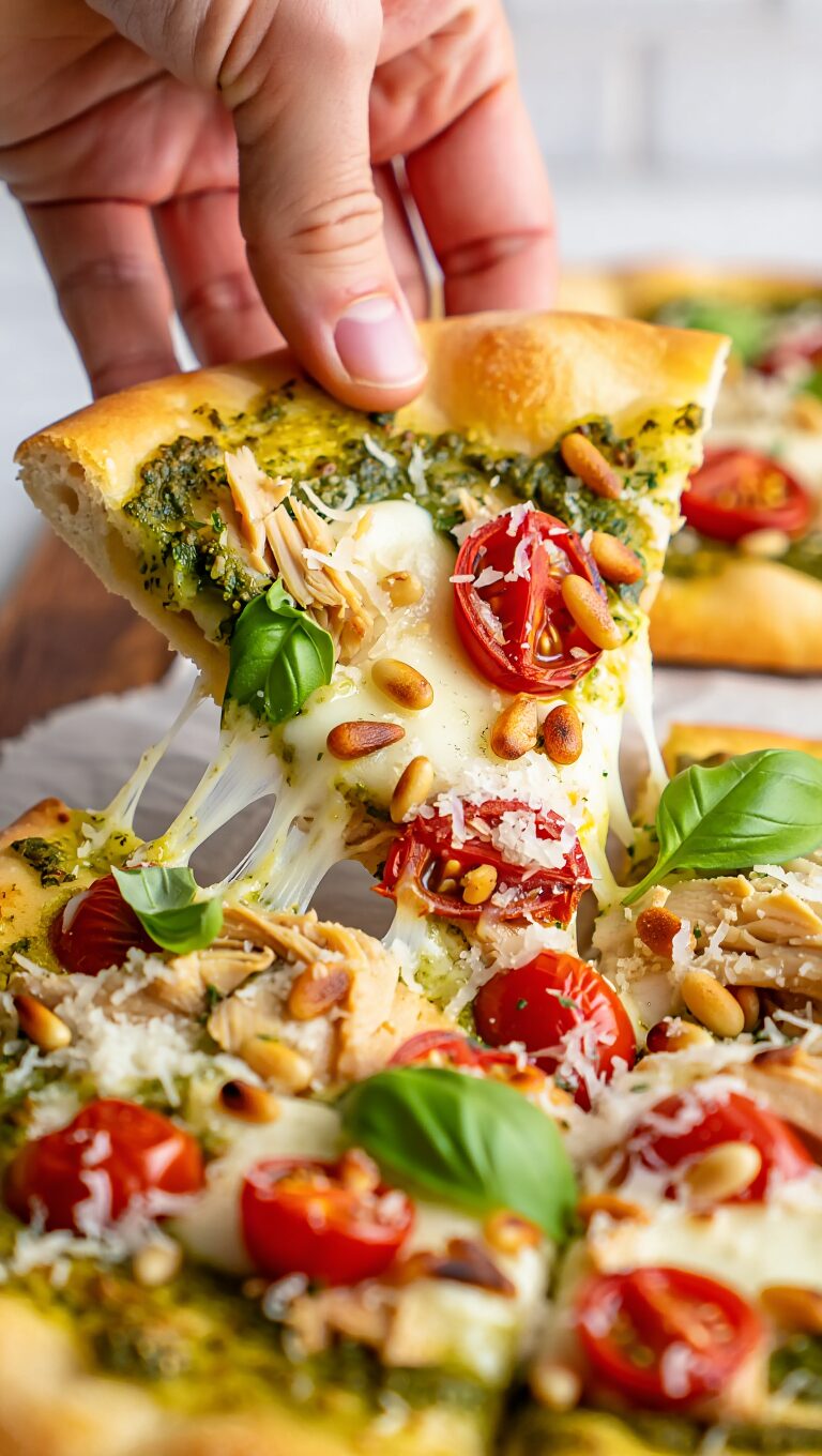 Pesto Chicken Flatbread
