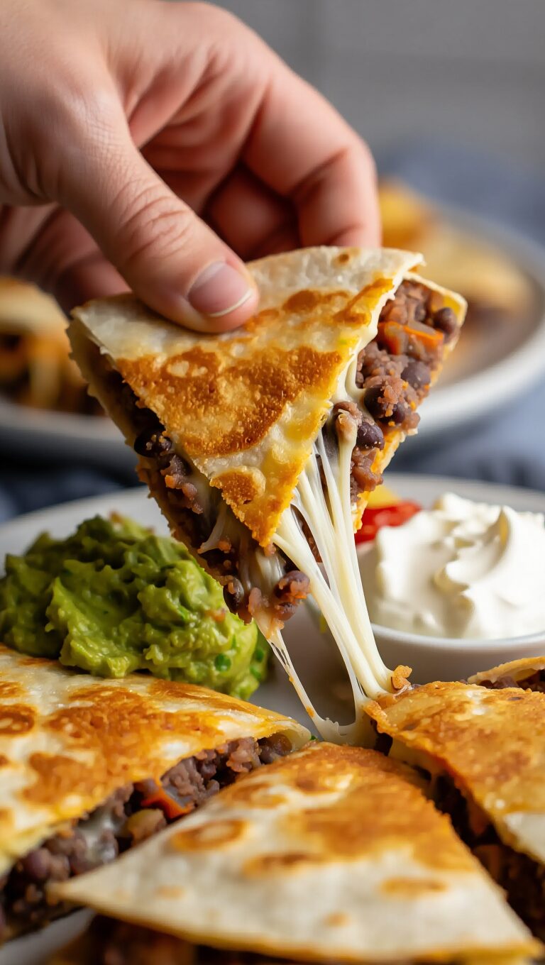 Black Bean Quesadillas with Guacamole