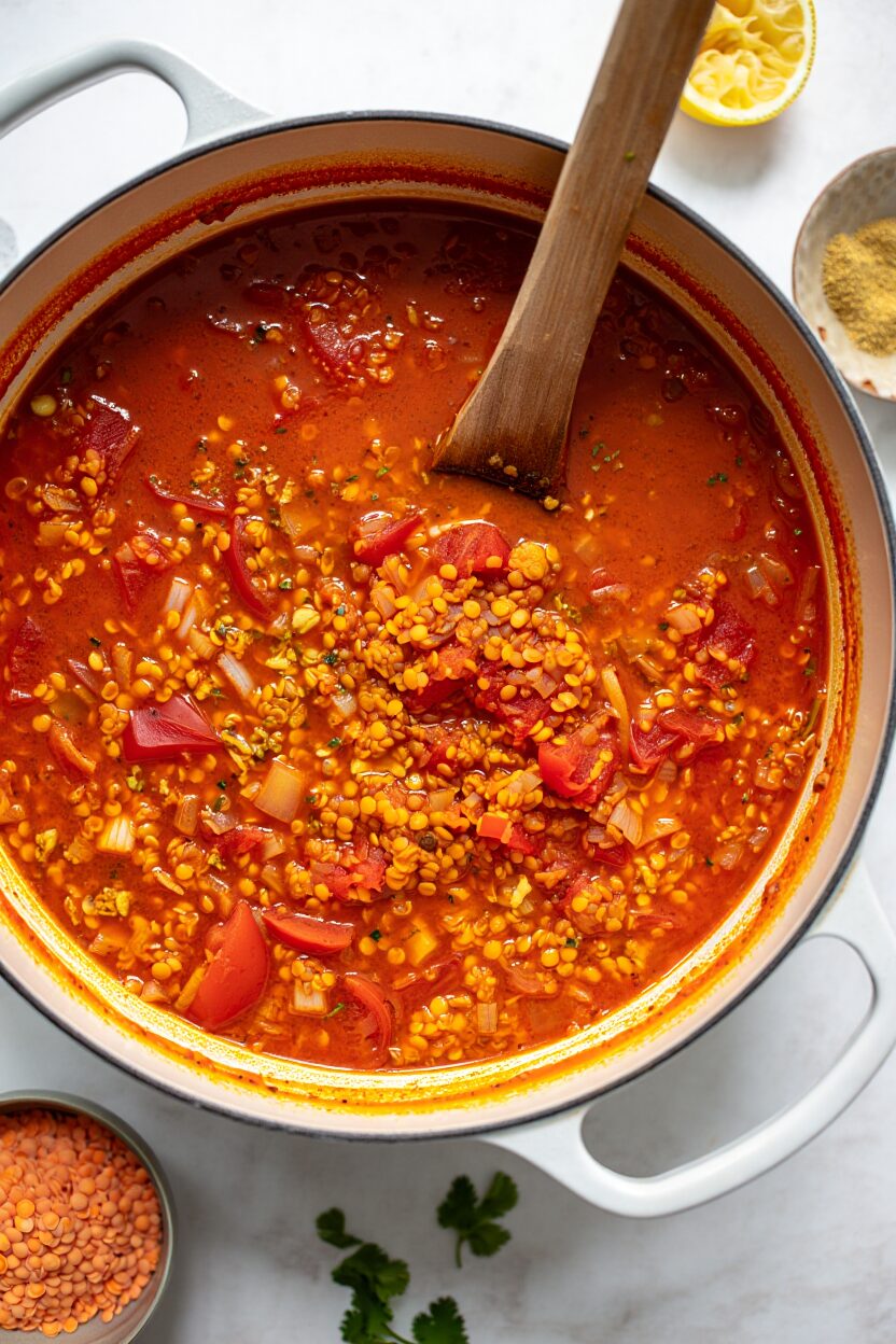 Spicy Red Lentil Soup