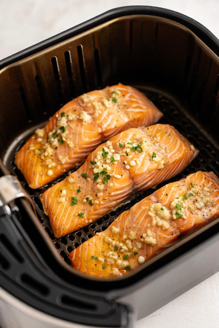 Air Fryer Garlic Butter Salmon