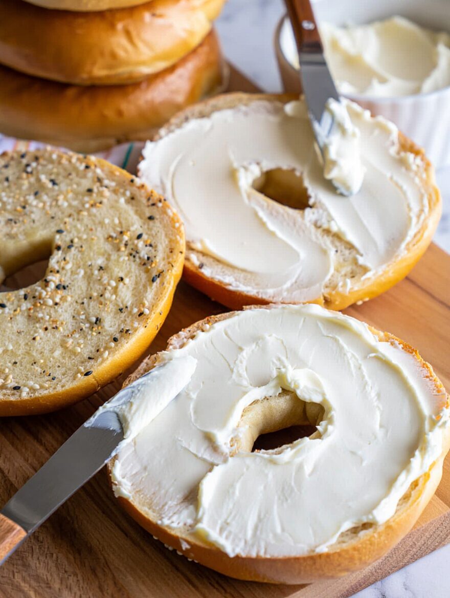 Smoked Salmon and Cream Cheese Bagel Plates