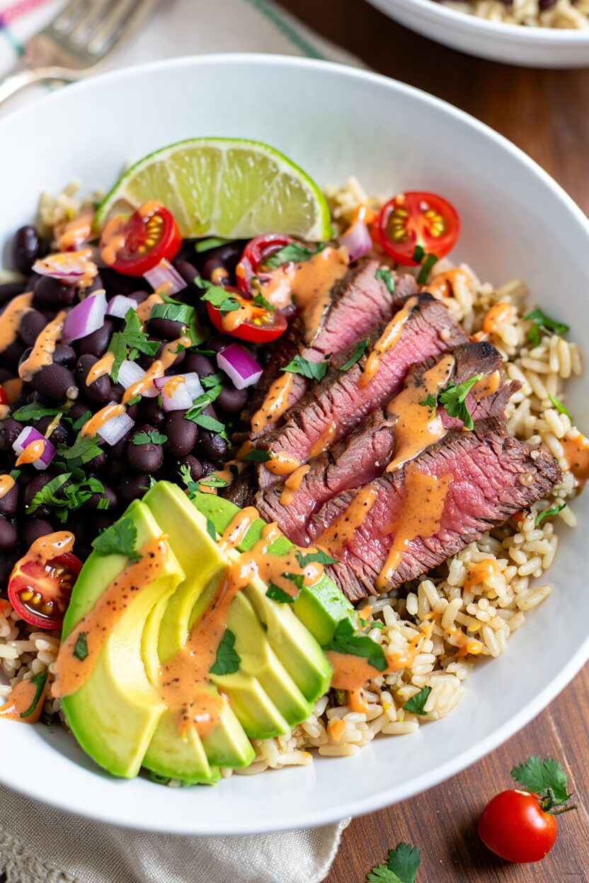 Black Bean and Grilled Steak Bowl