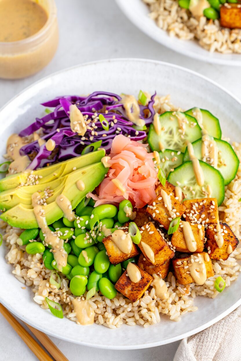 Tofu and Edamame Miso Bowl
