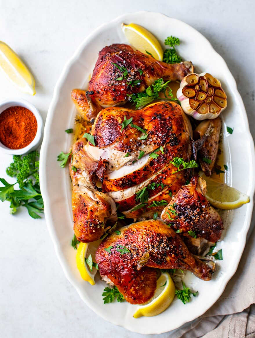 Smoked Paprika and Garlic Roasted Whole Chicken