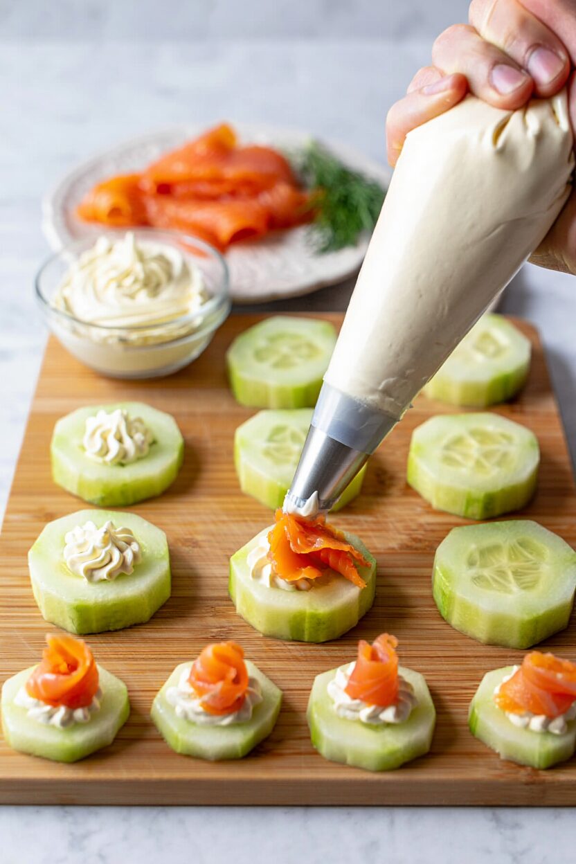 Smoked Salmon Cucumber Bites