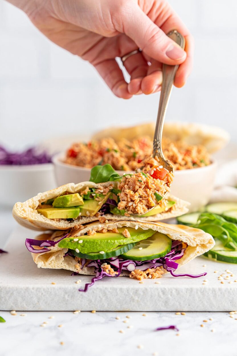 Spicy Tuna Pita Pockets