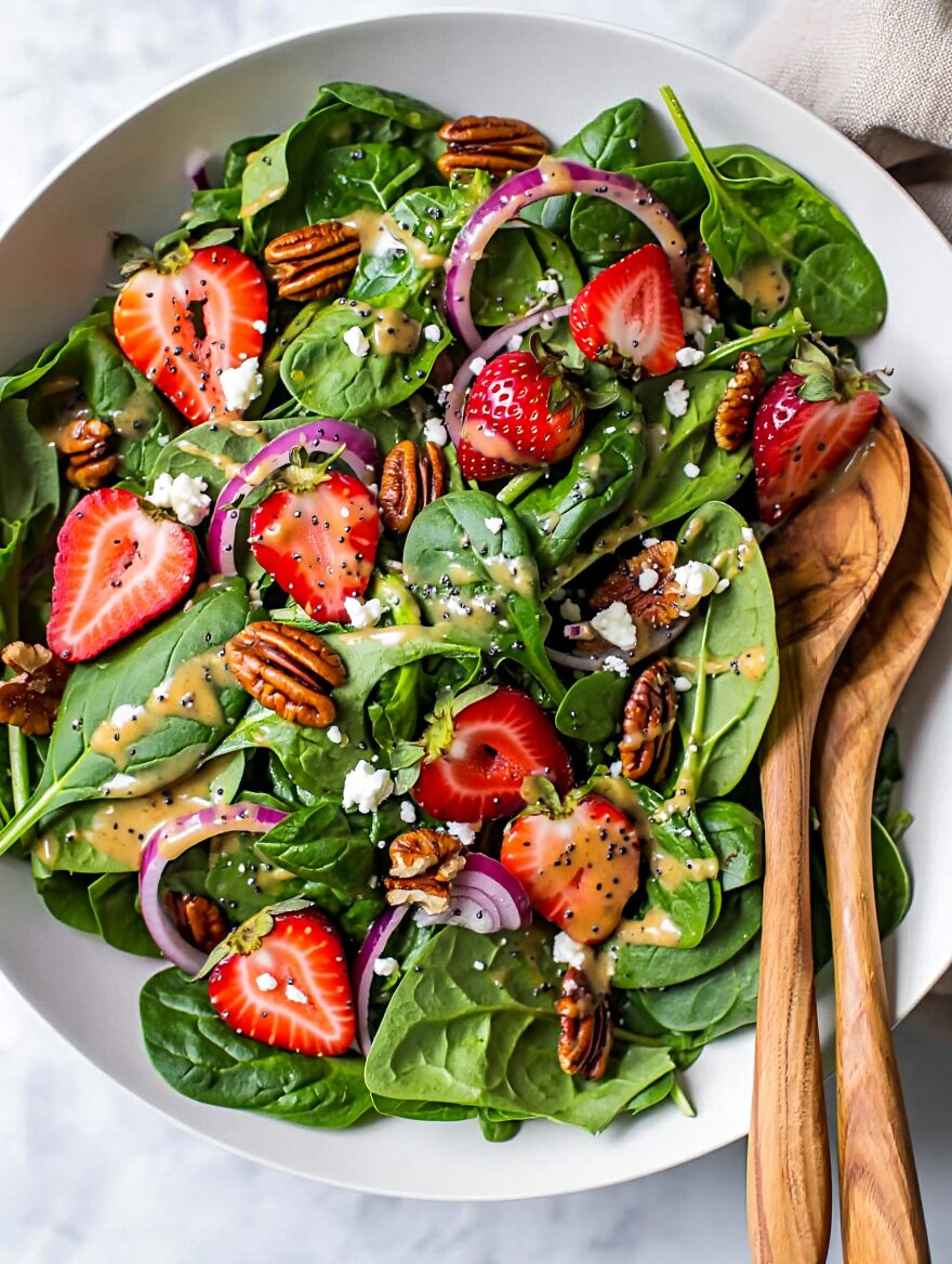 Strawberry Spinach Salad with Poppy Seed Dressing