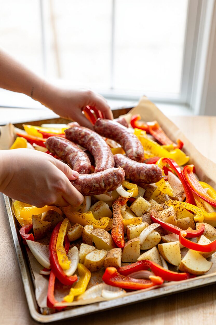 One-Pan Italian Sausages with Peppers and Potatoes