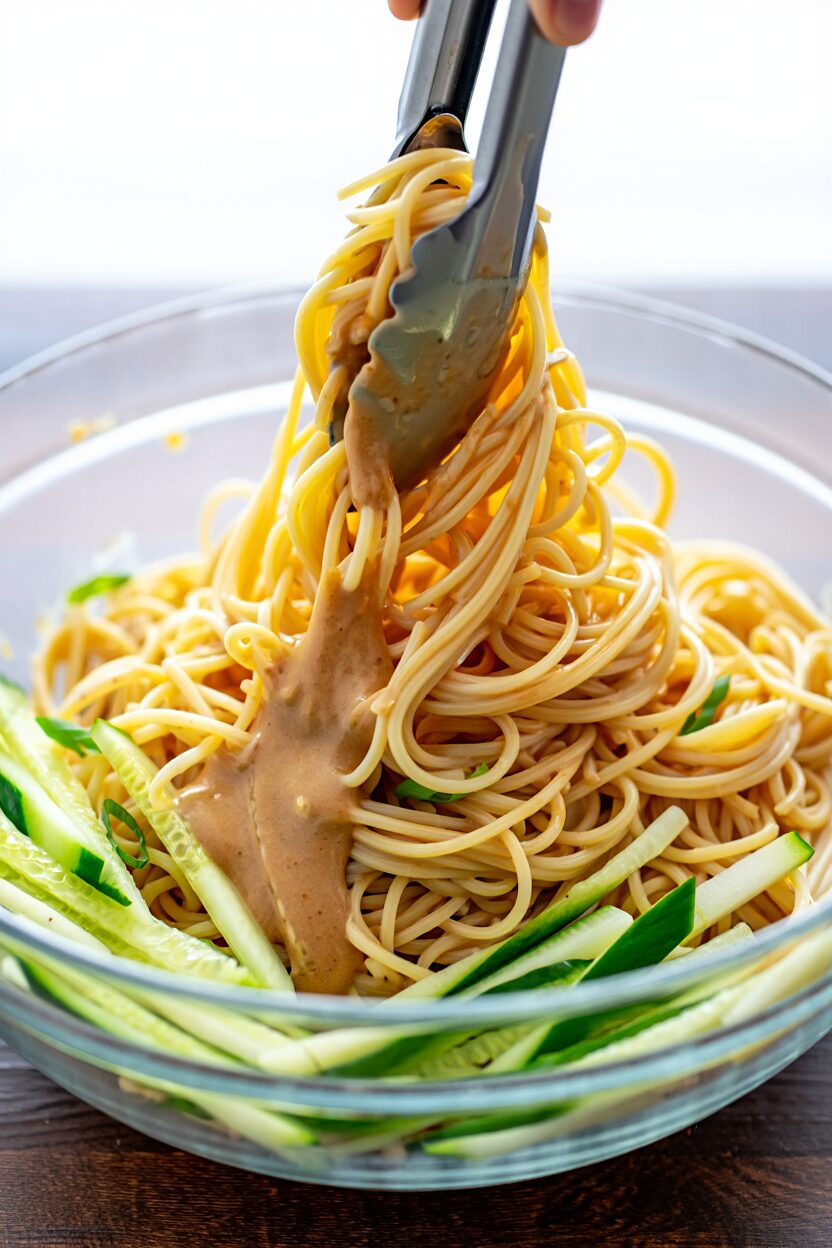 Cold Sesame Noodles with Cucumber