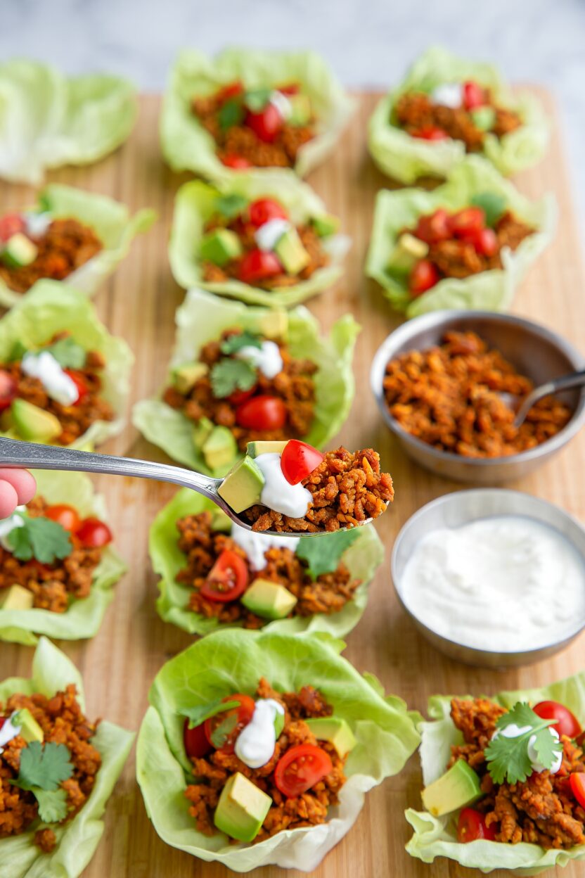 Turkey Taco Lettuce Cups