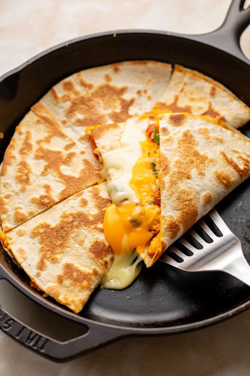 Cheese Quesadillas with Sour Cream