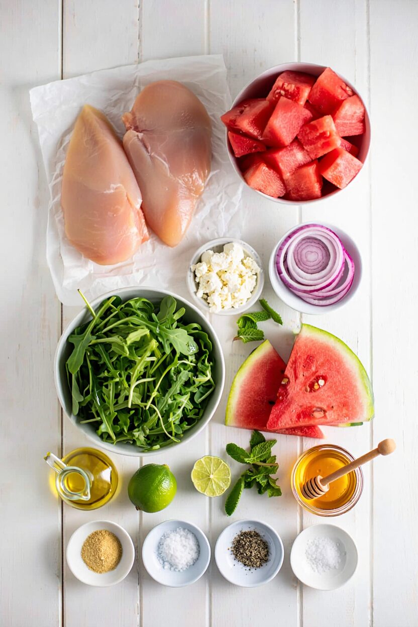 Grilled Chicken and Watermelon Summer Salad