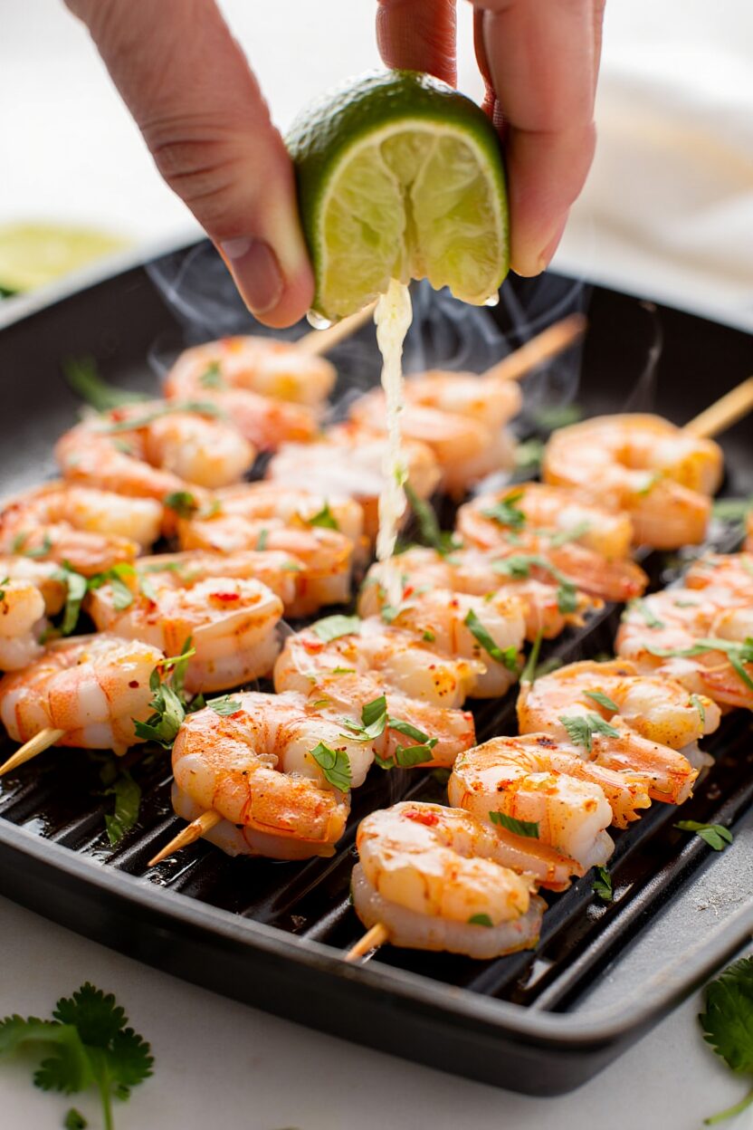 Coconut Lime Shrimp Skewers