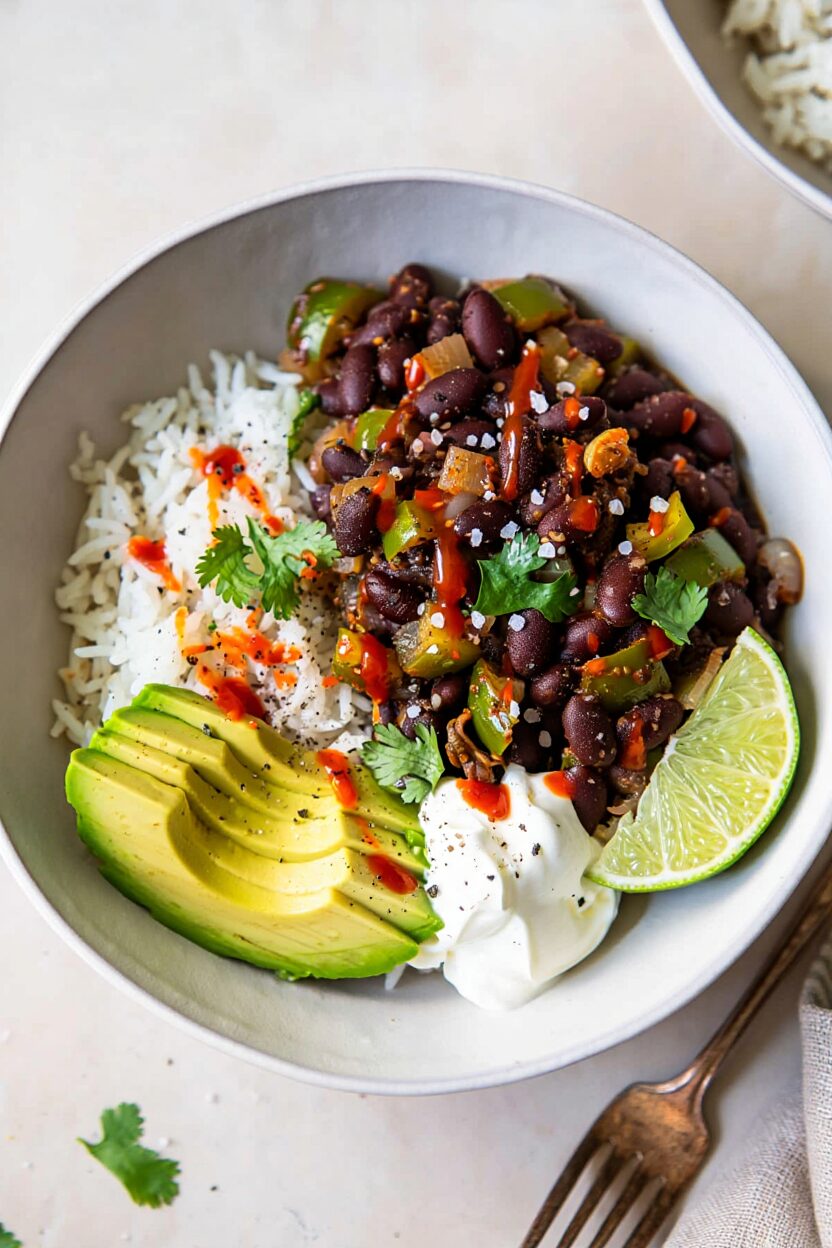 Cuban Style Black Bean Rice Bowls