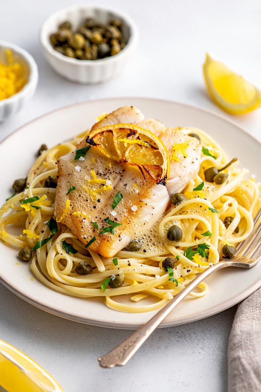 Grouper Piccata Style with Capers and Lemon