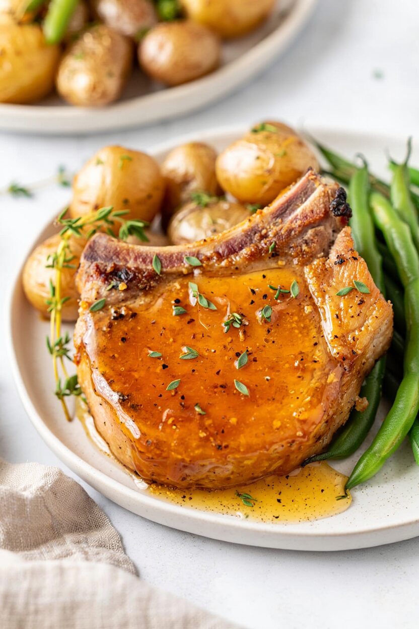 Honey Mustard Baked Pork Chops