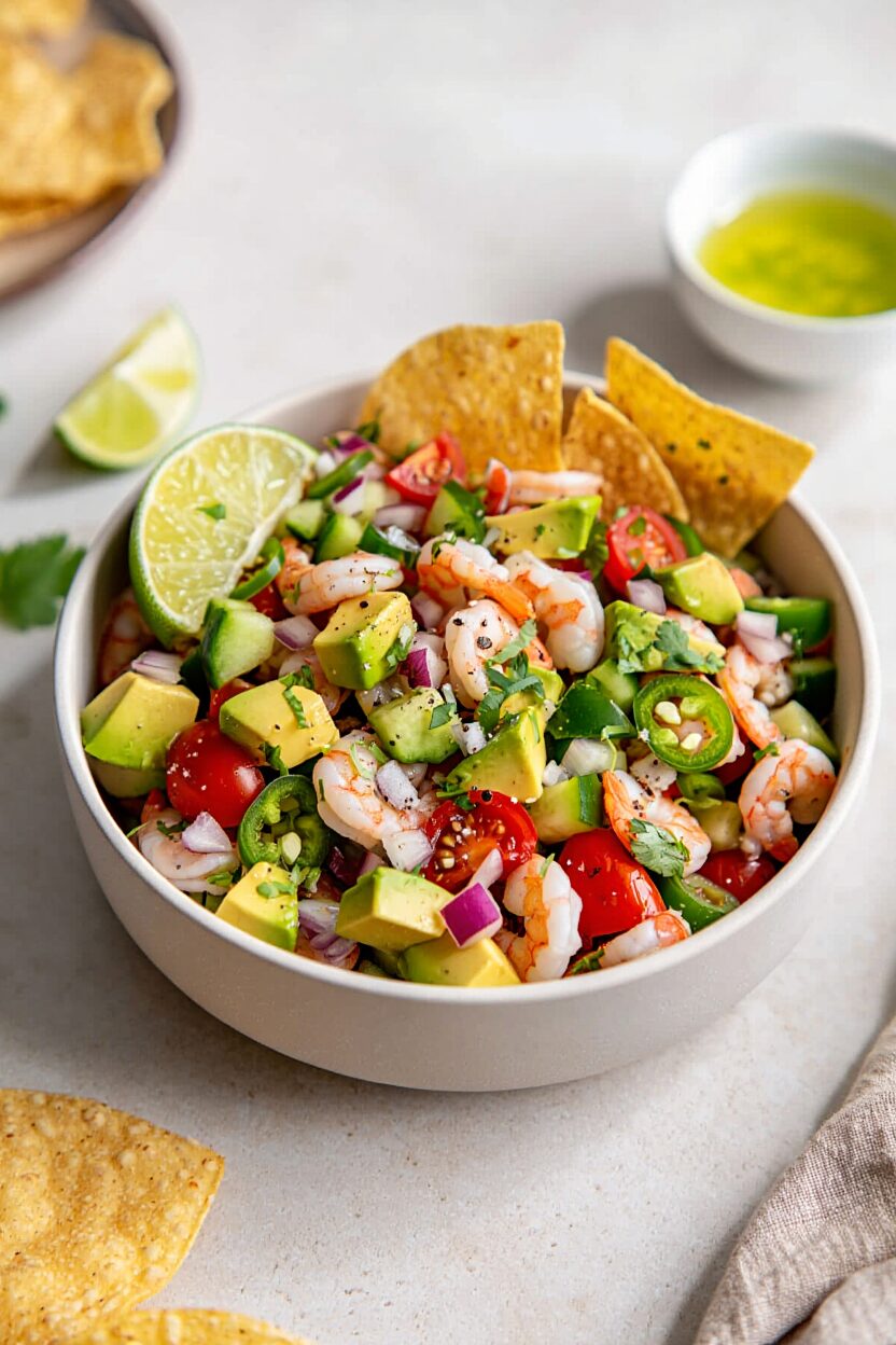 Shrimp and Avocado Ceviche Bowls