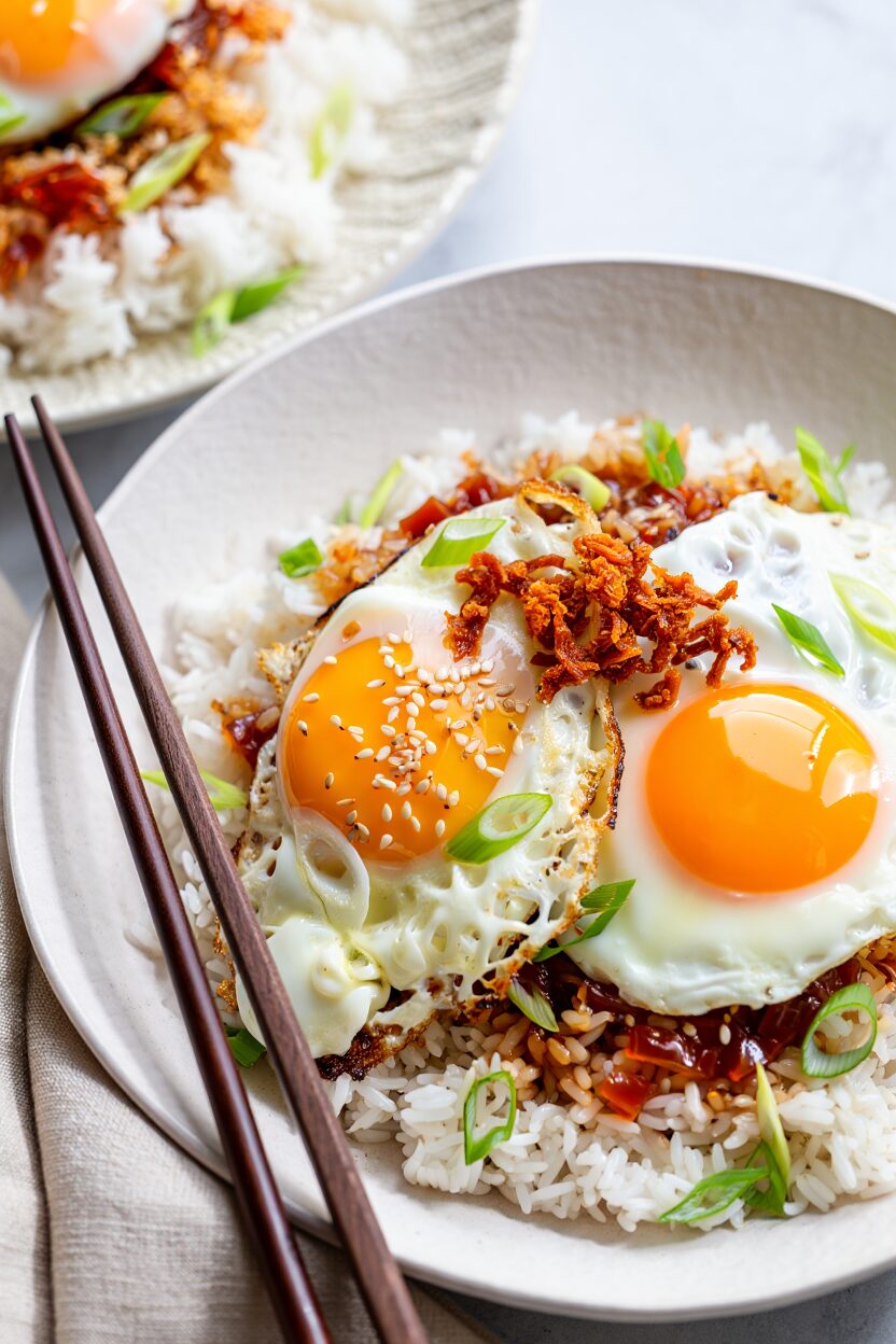 Soy Sauce Eggs over Rice
