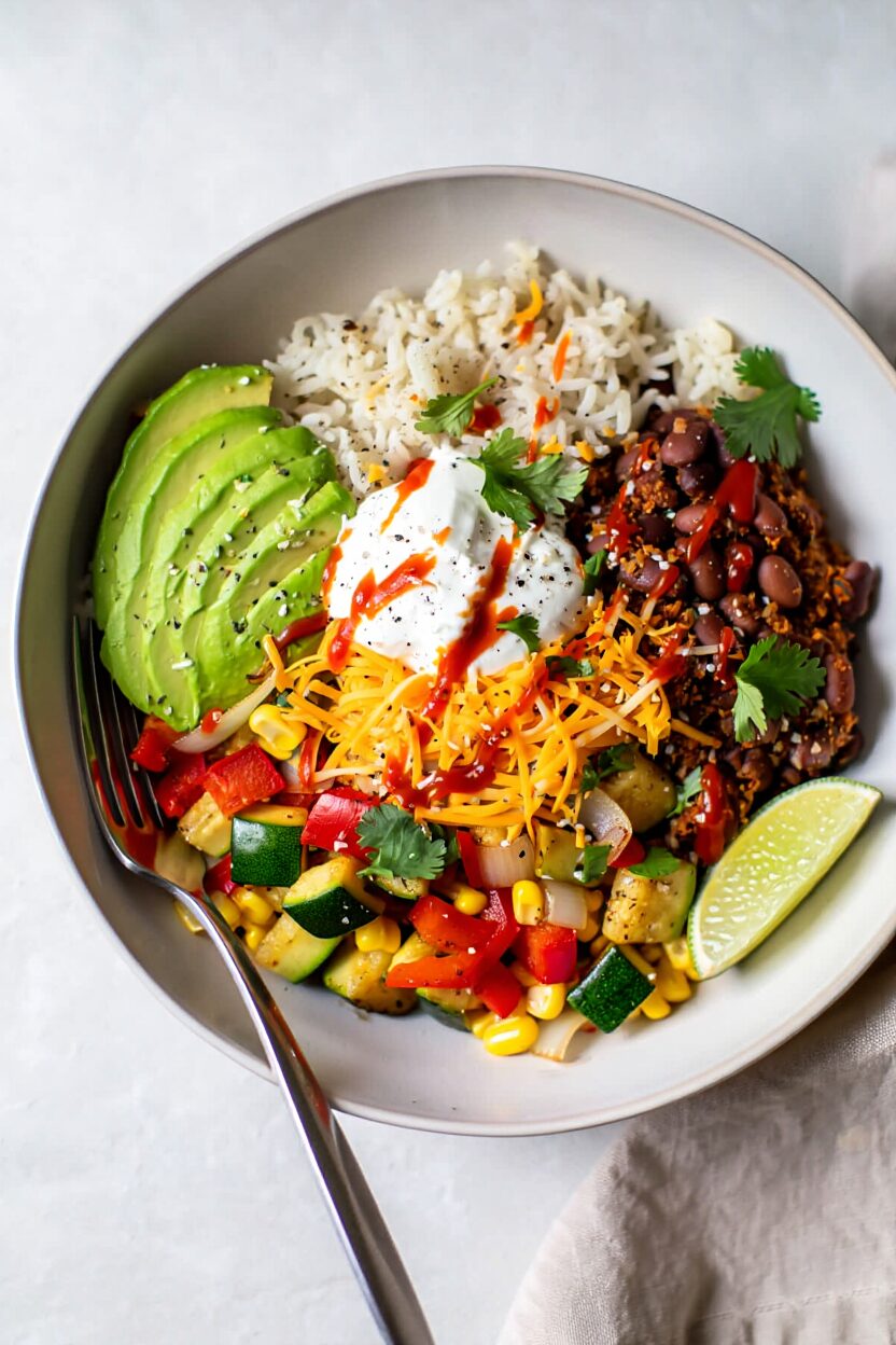 Florida Veggie and Black Bean Burrito Bowls