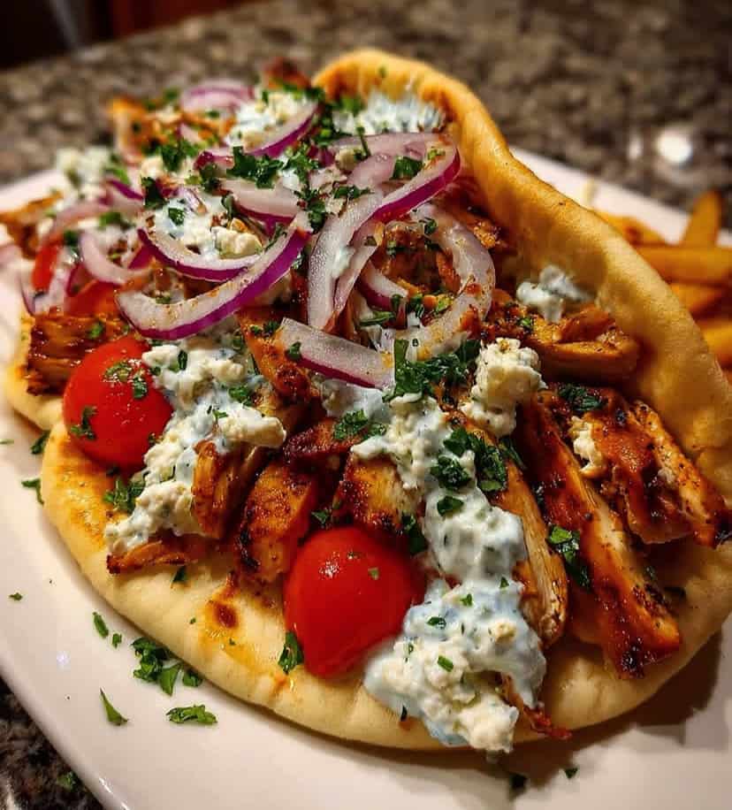 Greek Chicken Wrap with Tzatziki