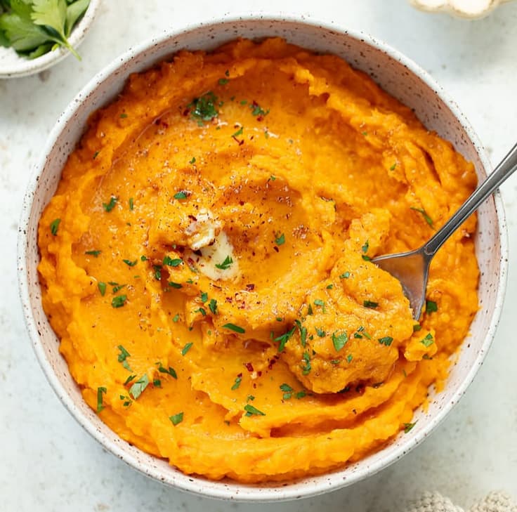 Stovetop Sweet Potato Mash with Brown Butter