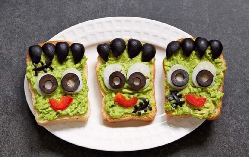 Frankenstein Avocado Toast: